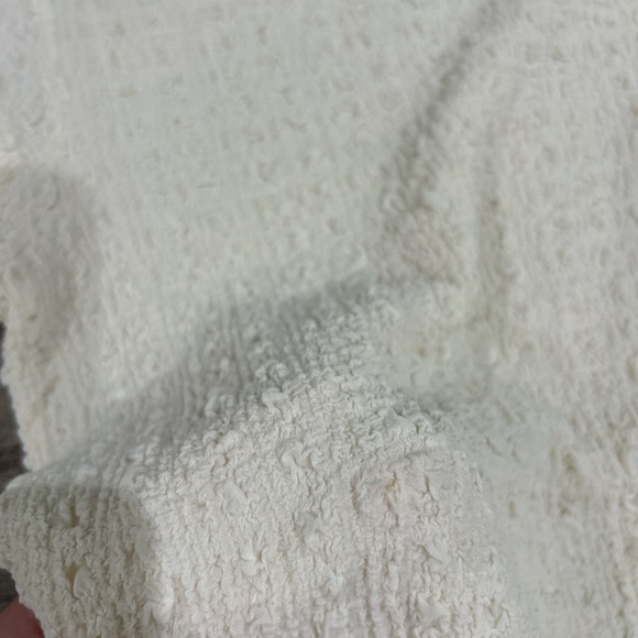 Enza Costa puckered cap sleeve tee in vanilla - Picture 5 of 8